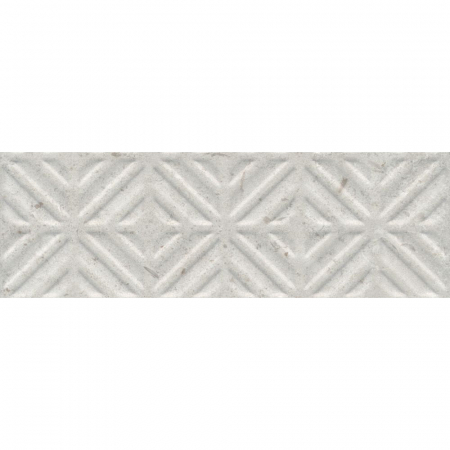 Бордюр Карму серый светлый матовый обрезной 30х9,6