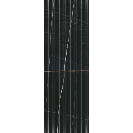 Греппи черный структура глянцевый обрезной 40х120