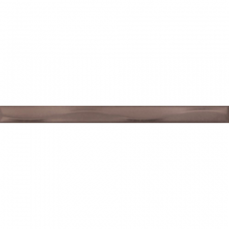 Керамический бордюр 20х1,5 Карандаш волна коричневый матовый