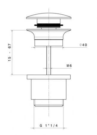 Донный клапан клик-клак для раковины, брашированная медь