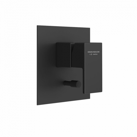 Встроенный однорычажный смеситель FUTURA для душа с переключателем на два потока, матовый черный