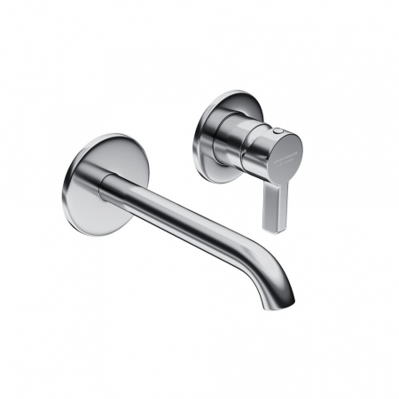 Смеситель для раковины LINEA однорычажный настенный, хром глянец