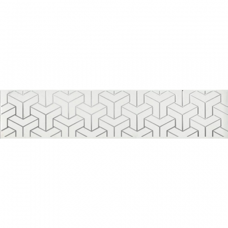Бордюр Ломбардиа белый матовый 25х5,4