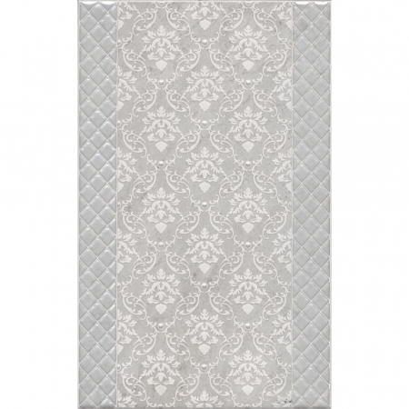 Декор Мотиво серый светлый глянцевый 25x40