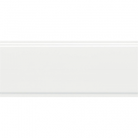 Бордюр Флориан белый матовый обрезной 30x12x1,3