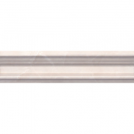 Бордюр Багет Баккара бежевый темный глянцевый 20х5