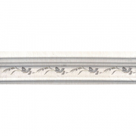 Бордюр Багет Кантри Шик белый матовый декорированный 20х5