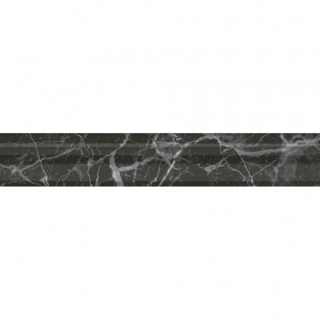 Бордюр Багет Коррер чёрный глянцевый обрезной 30x5x1,9
