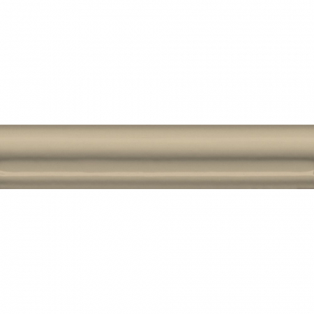 Бордюр Багет Клемансо бежевый темный глянцевый 15х3