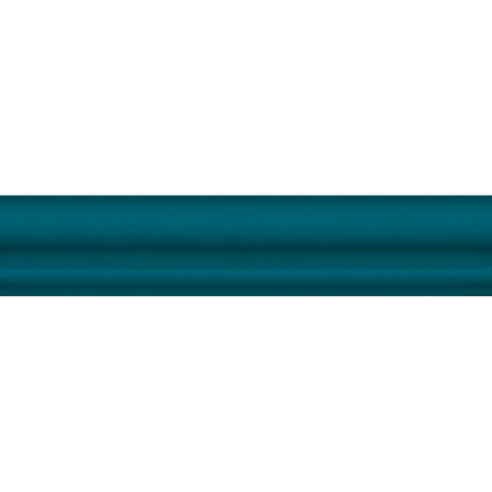Бордюр Багет Клемансо бирюзовый глянцевый 15х3