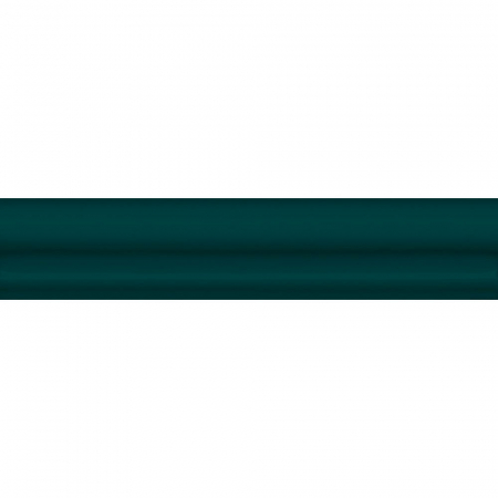 Бордюр Багет Клемансо зеленый темный глянцевый 15х3