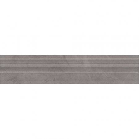 Бордюр Багет Гран Пале серый глянцевый 25х5,5
