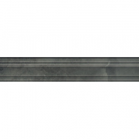 Бордюр Багет Джардини серый темный глянцевый 40х7,3