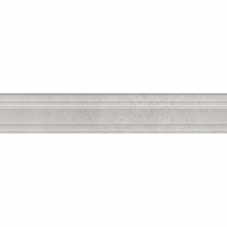 Бордюр Багет Догана серый светлый матовый обрезной 40x7,3x2,7