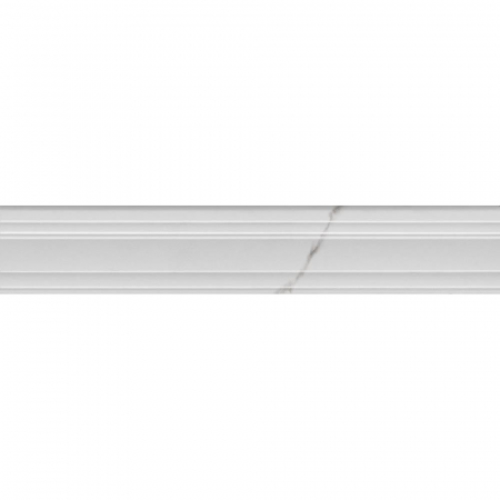 Бордюр Багет Монте Тиберио белый глянцевый обрезной 40x7,3x2,7