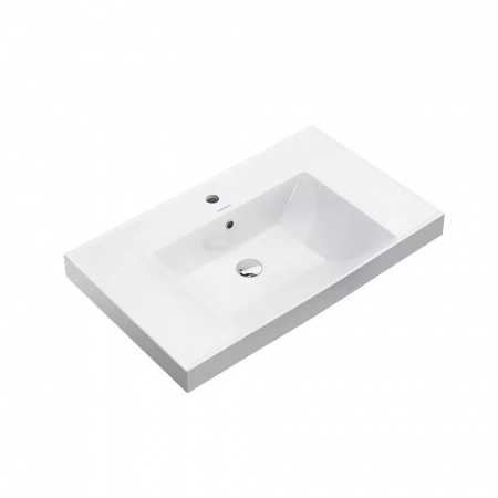 Раковина CUBO подвесная\мебельная 80, белая глянцевая