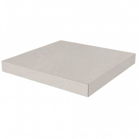 Ступень угловая клееная Про Матрикс белый 33х33