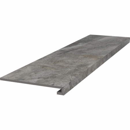 Ступень клееная Гриджио серый обрезной 119,5х33