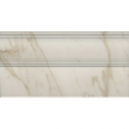 Плинтус Карелли бежевый светлый глянцевый обрезной 30х15