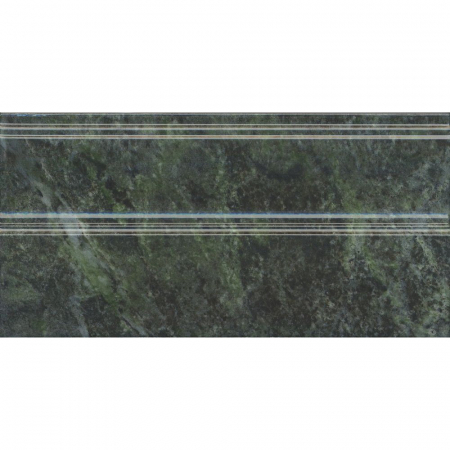 Плинтус Серенада зелёный глянцевый обрезной 30х15