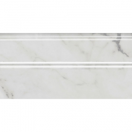 Плинтус Коррер белый глянцевый обрезной 30x15x1,7