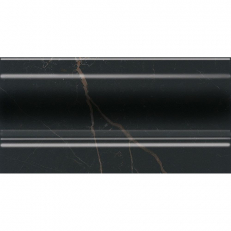 Плинтус Алькала черный глянцевый 10х20