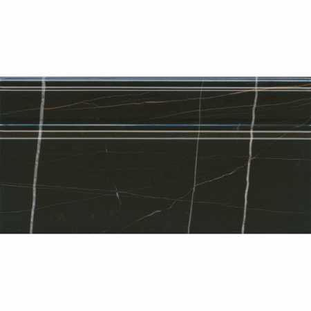 Плинтус Греппи черный глянцевый обрезной 20х40