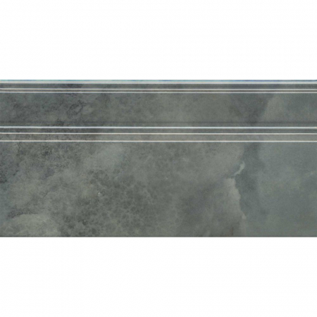 Плинтус Джардини серый темный глянцевый обрезной 20х40