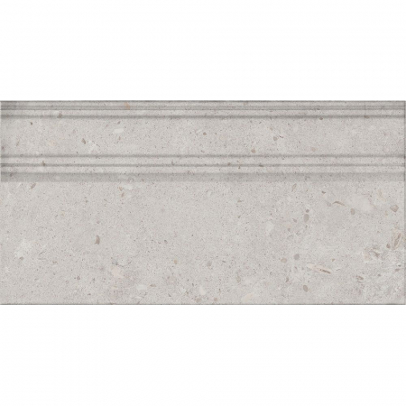 Плинтус Риккарди серый светлый матовый обрезной 20х40