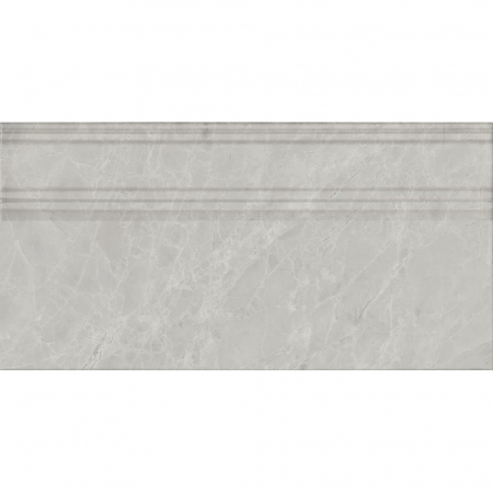 Плинтус Риальто серый светлый глянцевый обрезной 20x40x1,6