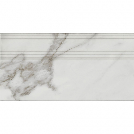 Плинтус Монте Тиберио бежевый светлый глянцевый обрезной 20x40x1,6