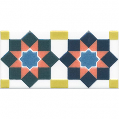 Декор Алькасар глянцевый 7,4х15