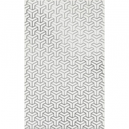 Декор Ломбардиа белый матовый 25х40