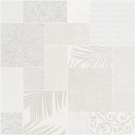 Панно Тассо белый матовый обрезной 60х60