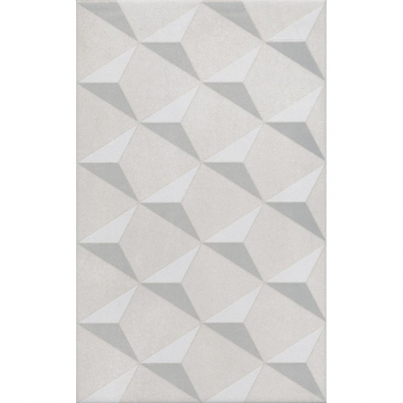 Декор Корредо серый светлый матовый 25x40