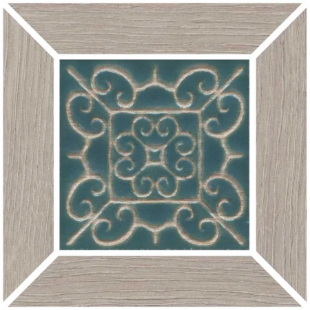 Декор Тровазо наборный серый матовый 13x13x0,9