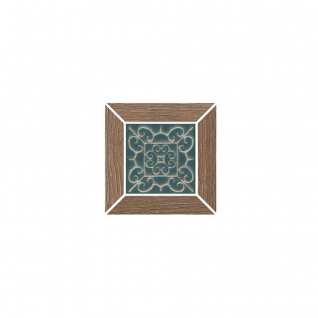 Вставка Тровазо наборный коричневый светлый матовый 13x13x0,9