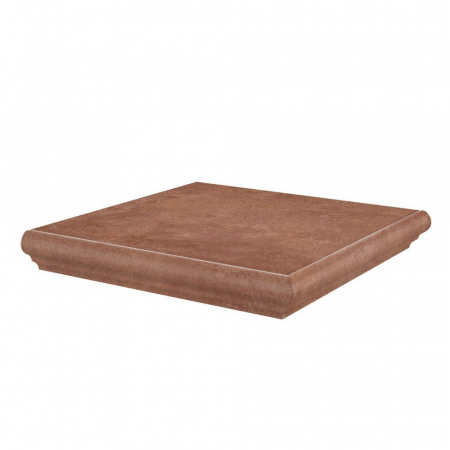 Ступень угловая Хадду красный матовый 34x34x0,8