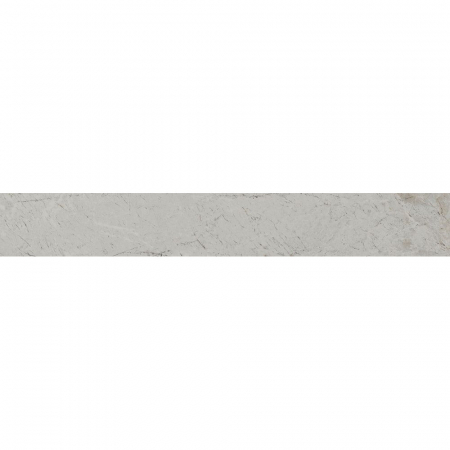 Плинтус Ифран серый светлый матовый обрезной 60x9,5x0,9