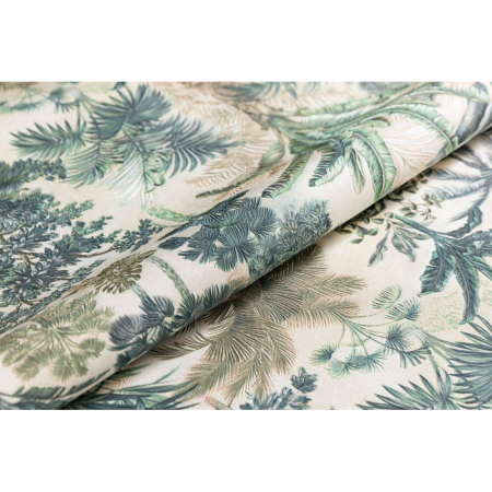 Обои KERAMA MARAZZI арт.KM6205 Оазис мотив, тёмный зелёный виниловые на флизелиновой основе 10,05м x 1,06м