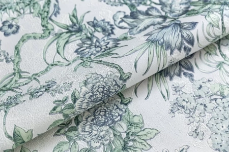 Обои виниловые Азулежу мотив, светло-голубой