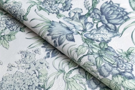 Обои виниловые Азулежу мотив, светло-голубой