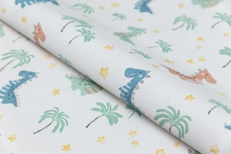 Обои виниловые на флизелиновой основе Уик-энд мотив, разноцветный дино