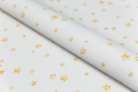 Обои виниловые на флизелиновой основе Уик-энд мотив, бежево-жёлтый звезды