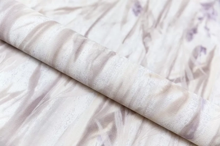 Обои виниловые на флизелиновой основе Отражение мотив, серый сиреневый