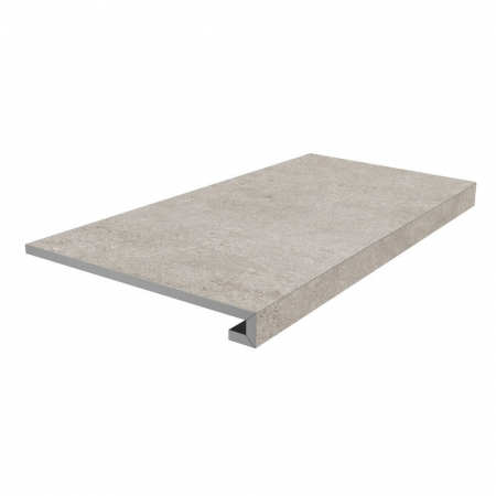 Ступень фронтальная клееная Портленд серый светлый матовый обрезной 33x80x0,9