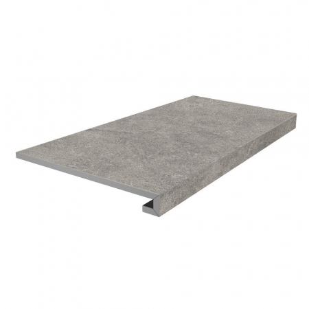 Ступень фронтальная клееная Портленд серый матовый обрезной 33x80x0,9