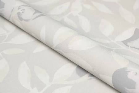 Обои виниловые на флизелиновой основе Шафран мотив, серый, апельсины