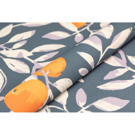 Обои виниловые Шафран мотив, синий, апельсины