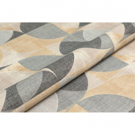 Обои виниловые Шафран мотив, черный, круги